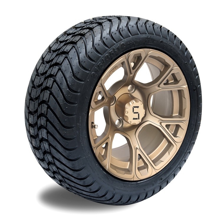 Combo 12 inç golf arabası tekerlekleri ve lastikleri 215/35-12 4PLY Rating DOT Onaylandı