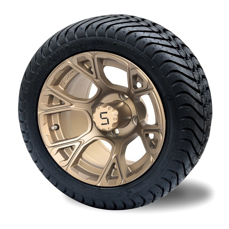 Combo 12 inç golf arabası tekerlekleri ve lastikleri 215/35-12 4PLY Rating DOT Onaylandı