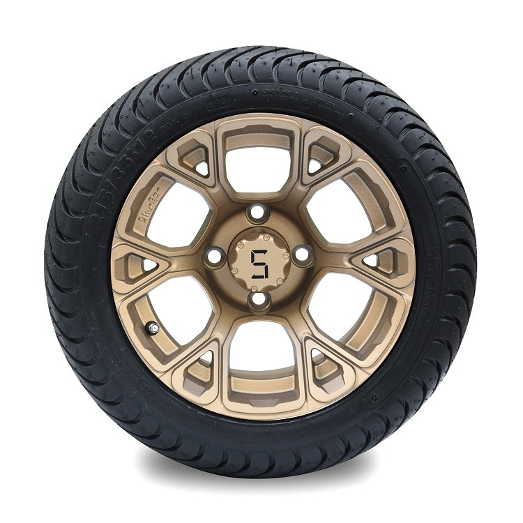 Combo 12 inç golf arabası tekerlekleri ve lastikleri 215/35-12 4PLY Rating DOT Onaylandı