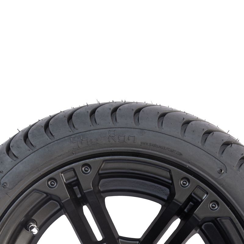 12x7 Mat Siyah Golf Arabası Tekerlek Lastik Kombo 215/35-12 Düşük Profil Lastik Kombo 101.6 PCD