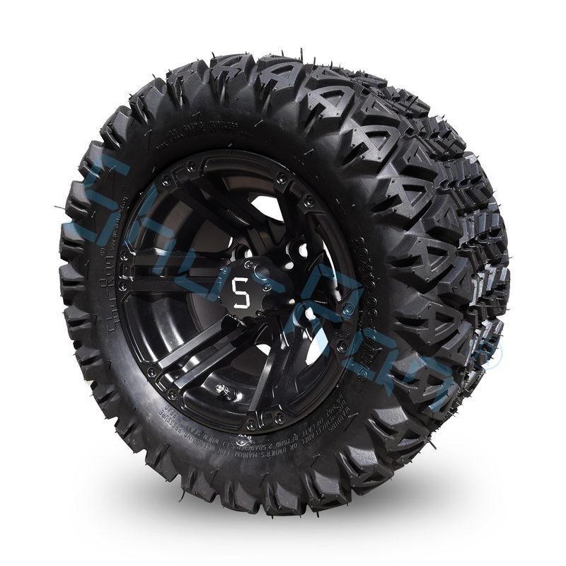 20*10-10 Her Tür Arazide Golf Arabası Lastikleri ve Jantları Alüminyum Alaşımlı 10 İnç 4 Katlı Tubeless
