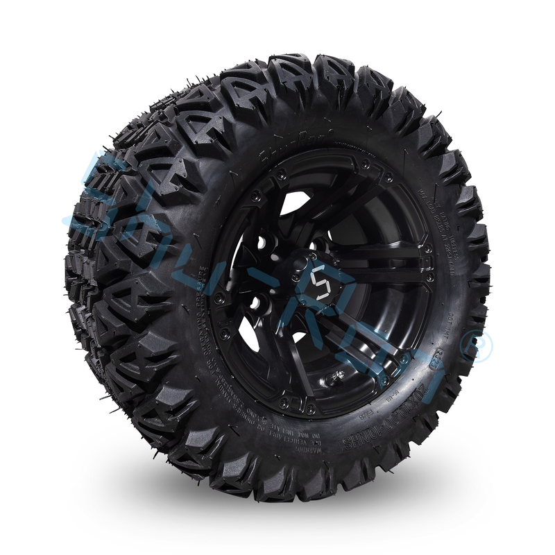 20*10-10 Her Tür Arazide Golf Arabası Lastikleri ve Jantları Alüminyum Alaşımlı 10 İnç 4 Katlı Tubeless