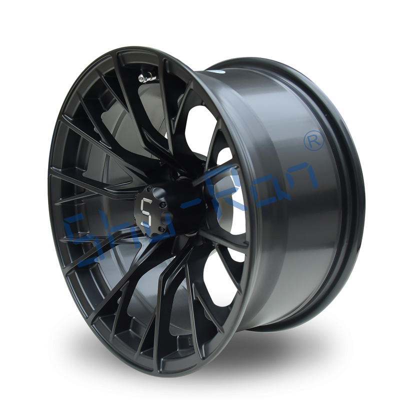 Shuran Yeni 14'lik Rim Mat Siyah Alüminyum Golf Arabası Tekerleği 14x7 Evrensel 4 Bolt Deseni