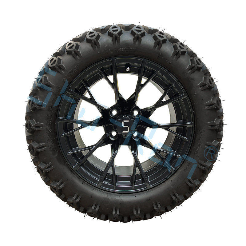 Shu Ran 14 inç golf arabası tekerlekleri ve lastikleri DOT lastikleri ile halkalar 101.6 PCD 4x4 Bolt örneği