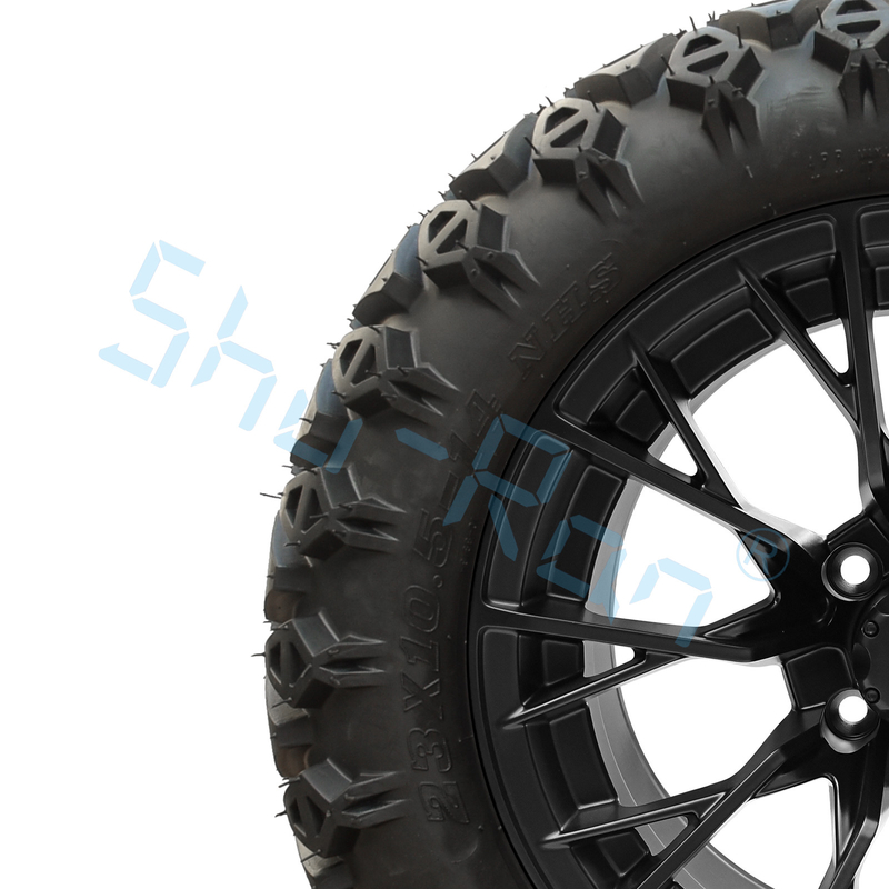 Shu Ran 14 inç golf arabası tekerlekleri ve lastikleri DOT lastikleri ile halkalar 101.6 PCD 4x4 Bolt örneği