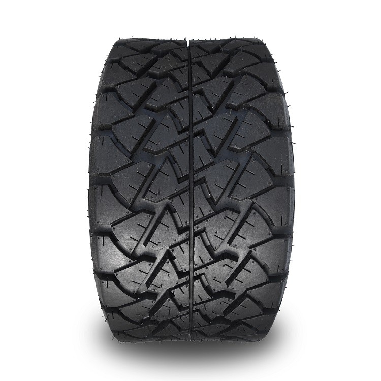 Golf arabası 14'lü alüminyum tekerlek ve 22x10-14 Tüm arazi DOT lastik kombinasyonu - İşlenmiş/Parlak Siyah