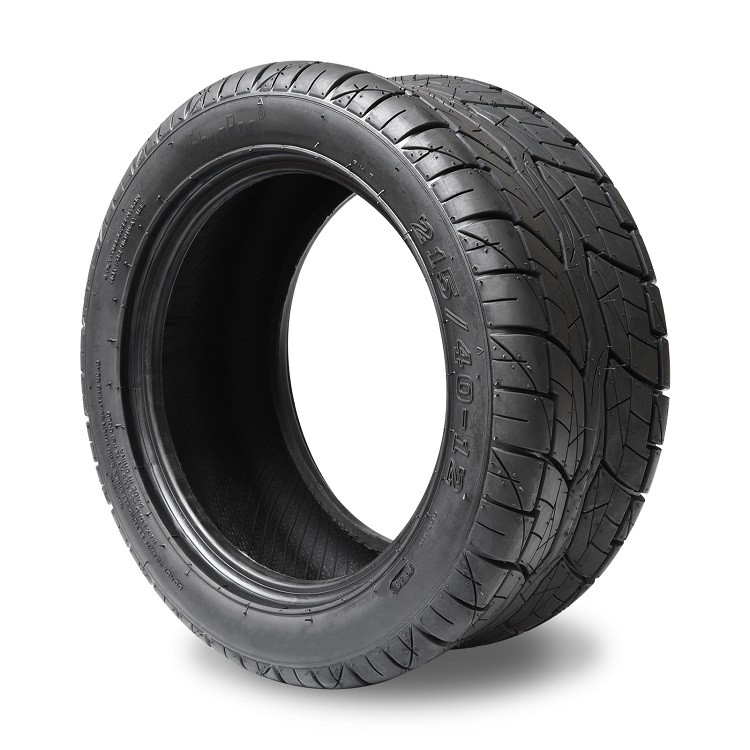 Golf Arabası 12 İnç Jantlarla Uyumlu 215/40-12 Sokak Tipi Tubeless Lastikler (Yükseltme Gerekmez)