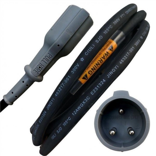 Golf Arabası Şarj Aracı 3 Pin Bağlantı Plug And Power Cord