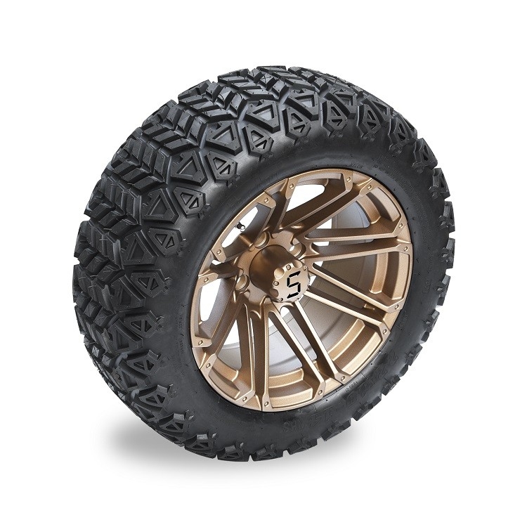 14'' Bronz Jantlar ve Golf Arabaları/ATV için 22x10-14 Lastik Kombinasyonu, 4 katlı Tubeless