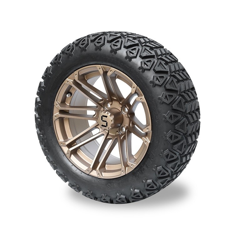 14'' Bronz Jantlar ve Golf Arabaları/ATV için 22x10-14 Lastik Kombinasyonu, 4 katlı Tubeless