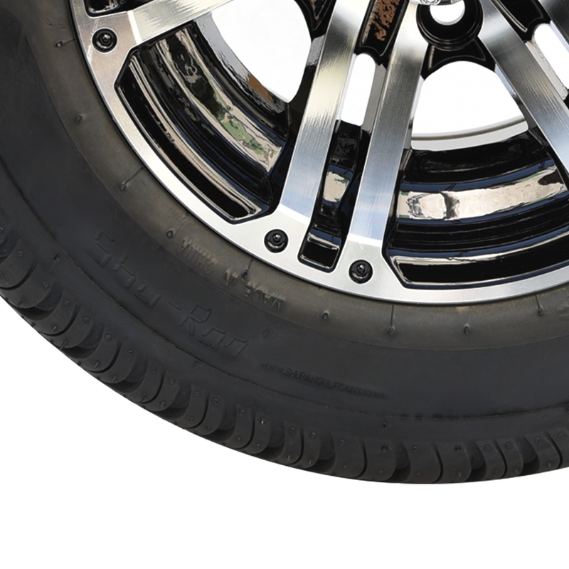 10 İnç Golf Arabası Tekerleği ve 205/50-10 DOT Sokak Lastiği Kombinasyonu -25 Ofset 4x4 Cıvata (101.6mm)