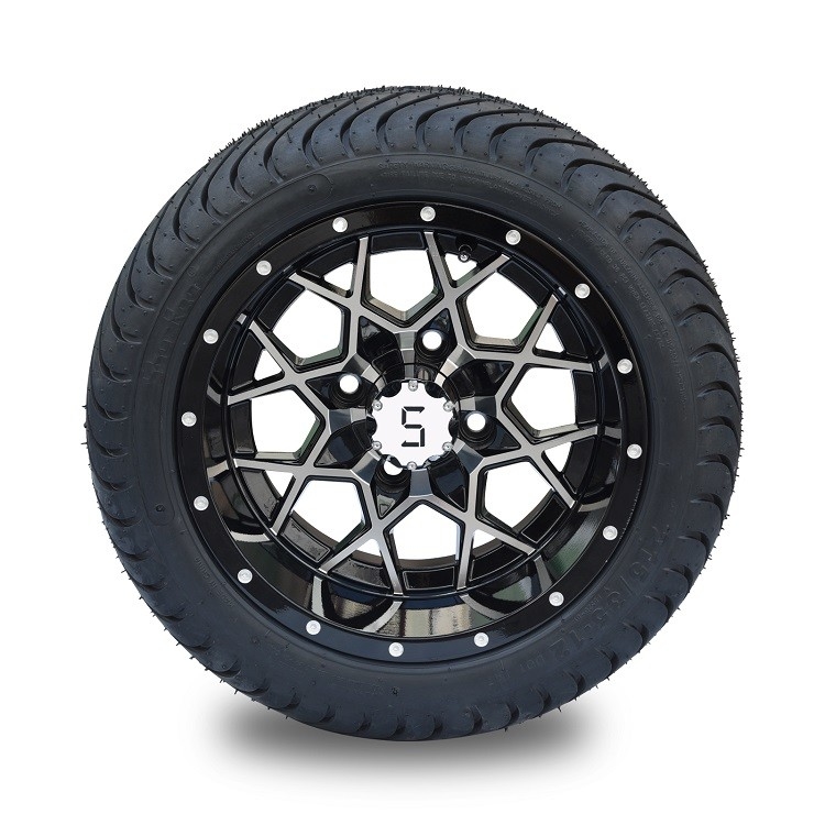 215/35-12 Sokak lastikleri ve 12 inç golf arabası halkaları 4 PLY DOT