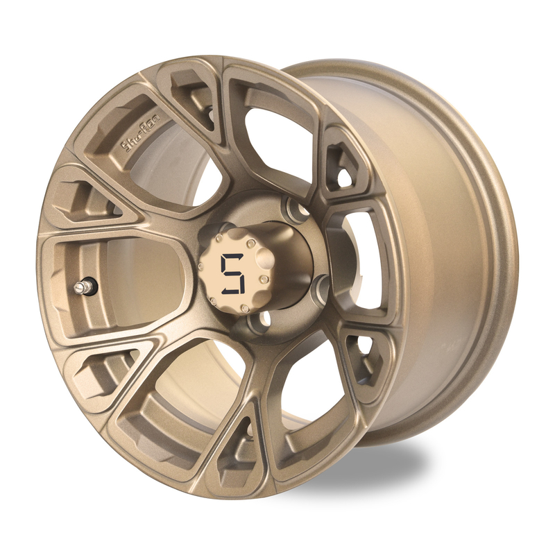 12 inç Golf Arabası Tekerlekleri Bronz ET -25mm 4x4 Bolt Şablonu 101.6 PCD