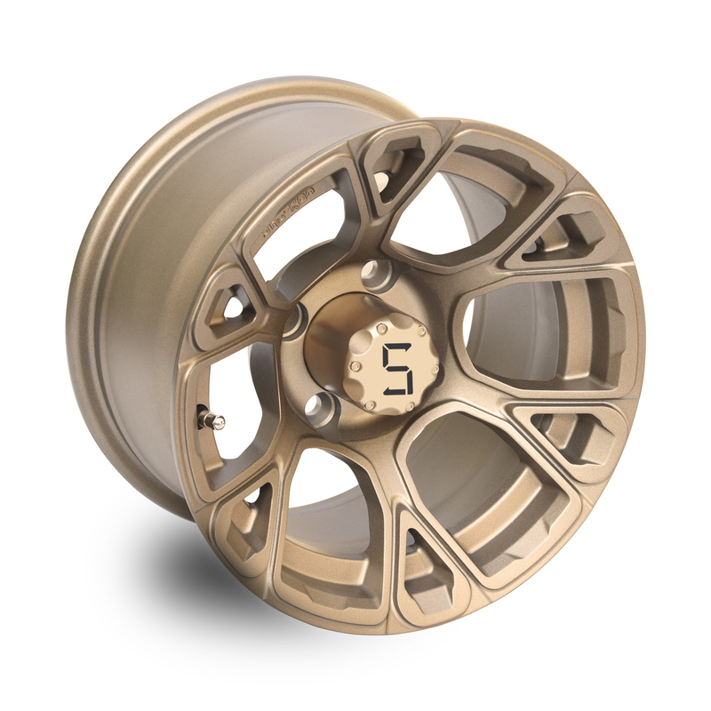 12 inç Golf Arabası Tekerlekleri Bronz ET -25mm 4x4 Bolt Şablonu 101.6 PCD