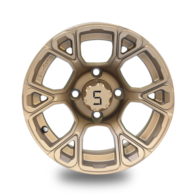 12 inç Golf Arabası Tekerlekleri Bronz ET -25mm 4x4 Bolt Şablonu 101.6 PCD