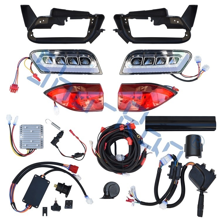 Club Car Tempo için Golf Arabası Deluxe RGB Işık Kitleri, Far ve Stop Lambası Kiti